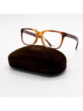 NEW TOM FORD EYEGLASSES TF4304 056 SQUARE HAVANA MEN FT4304 056 EYEWEAR